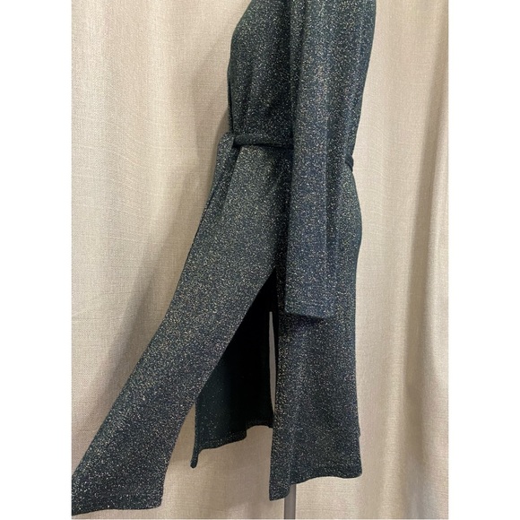 Rabbit Rabbit Rabbit Design size 8P Button Front Shimmer Metallic Long Cardigan - Picture 7 of 8